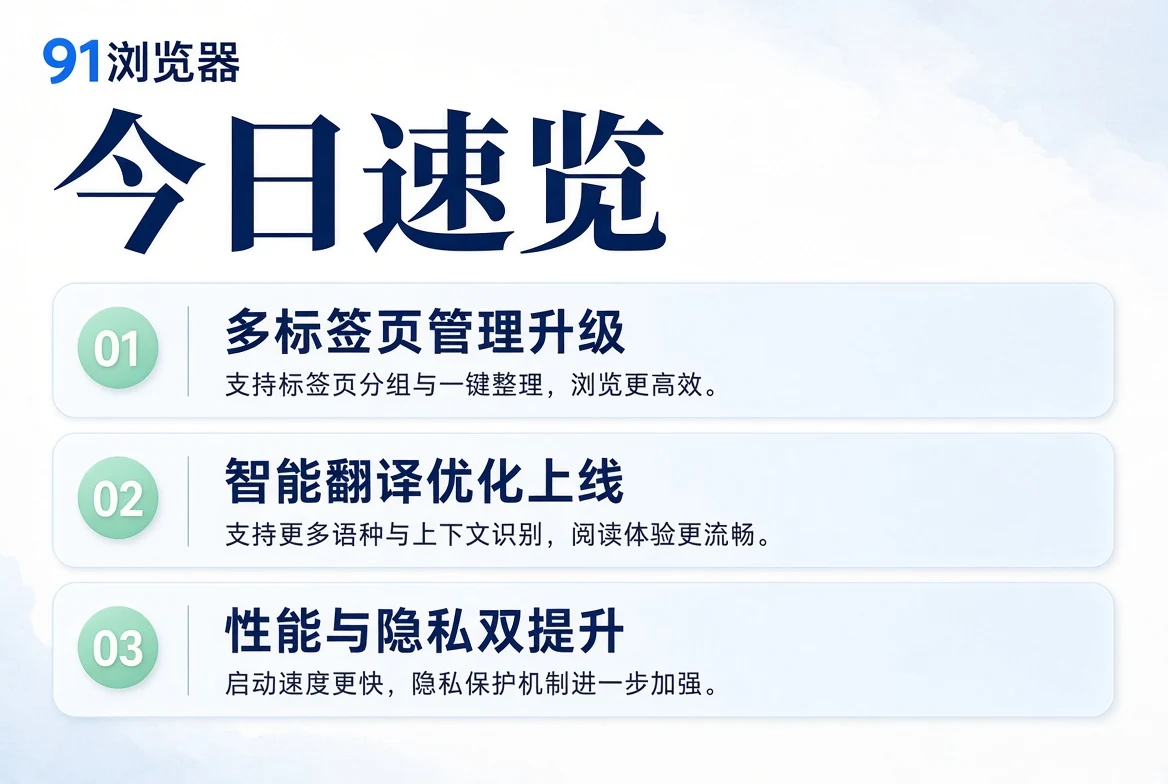 91浏览器览栏示意图